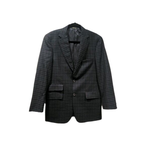 Southwick Clothes Mens Wool Sport Coat Size 38R Gray Plaid Quiet Luxury Golfer - Picture 1 of 14
